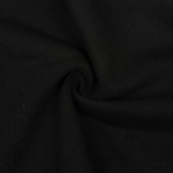 Ткань Футер 3-х нитка, Петля, цвет Черный (на отрез)  в Муроме
