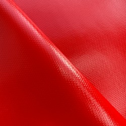 Ткань ПВХ 600 гр/м2 плотная, Красный (Ширина 150см), на отрез  в Муроме