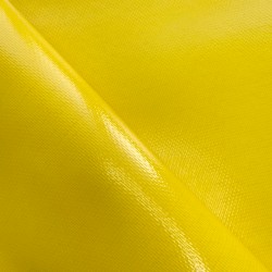 Тентовый материал ПВХ 600 гр/м2 плотная, Жёлтый (Ширина 150см), на отрез  в Муроме, 600 г/м2, 1029 руб