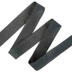 Окантовочная лента-бейка, цвет Чёрный 22мм (на отрез)  в Муроме