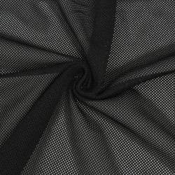 Трикотажная Сетка 75 г/м2, цвет Черный (на отрез)  в Муроме