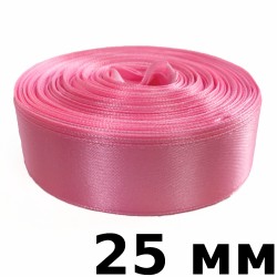 Лента Атласная 25мм, цвет Розовый (на отрез)  в Муроме