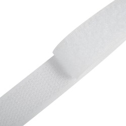 Контактная лента 25мм цвет Белый (велькро-липучка, на отрез)  в Муроме