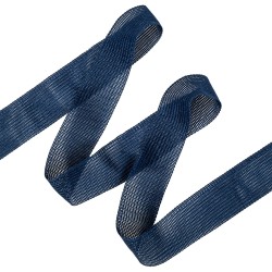 Окантовочная лента-бейка, цвет Синий 22мм (на отрез)  в Муроме