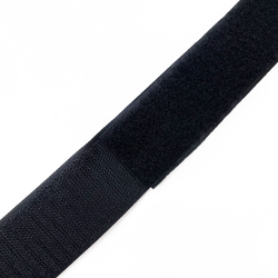 Контактная лента 40мм (38мм) цвет Черный (велькро-липучка, на отрез)  в Муроме